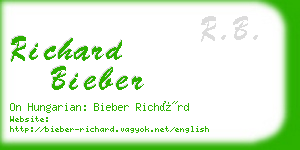 richard bieber business card